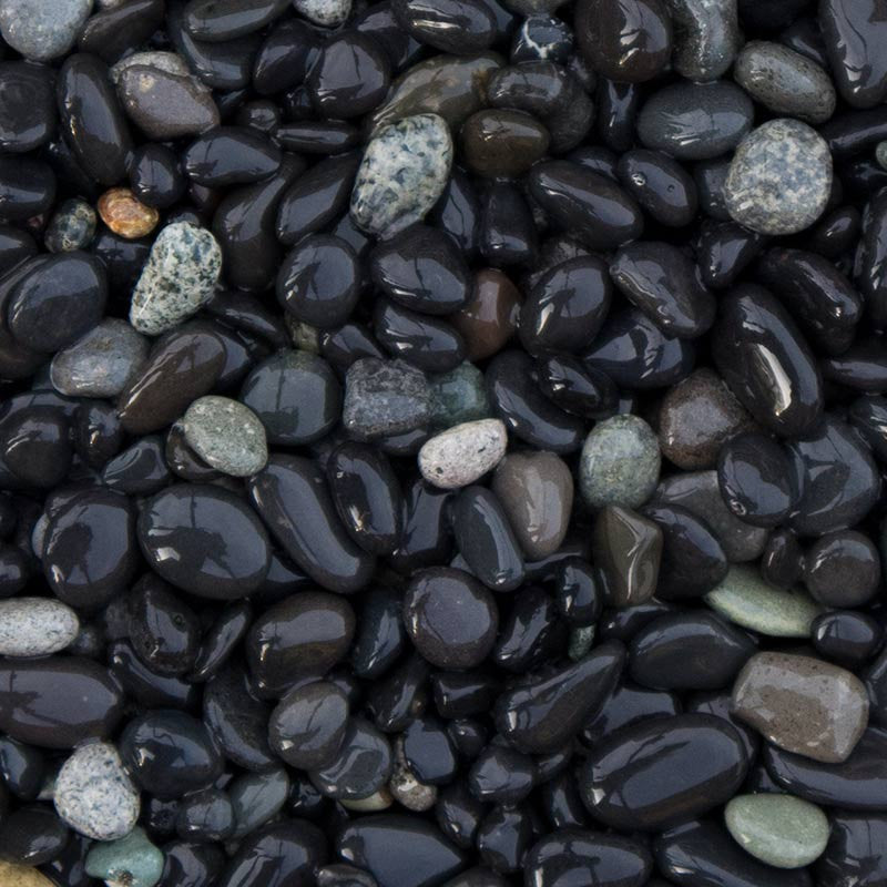 Beach pebbles zwart