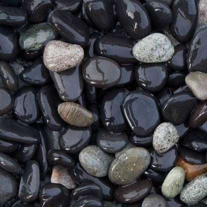 Beach pebbles zwart