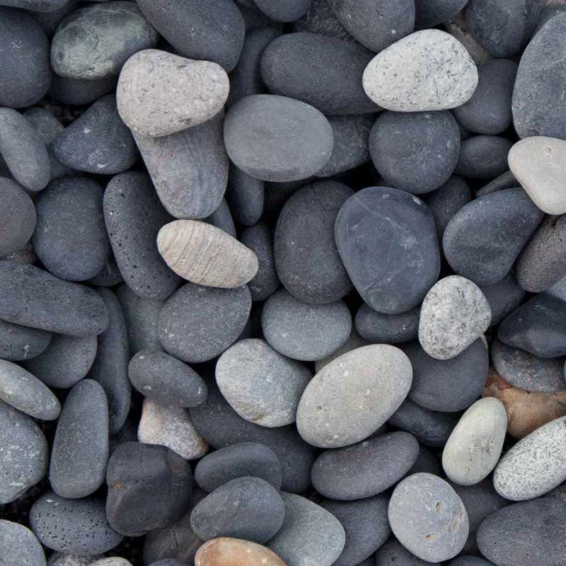 Beach pebbles zwart