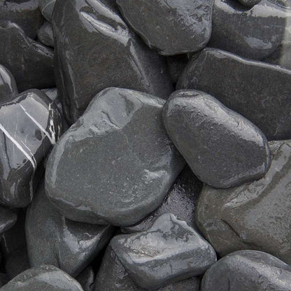 Flat pebbles zwart