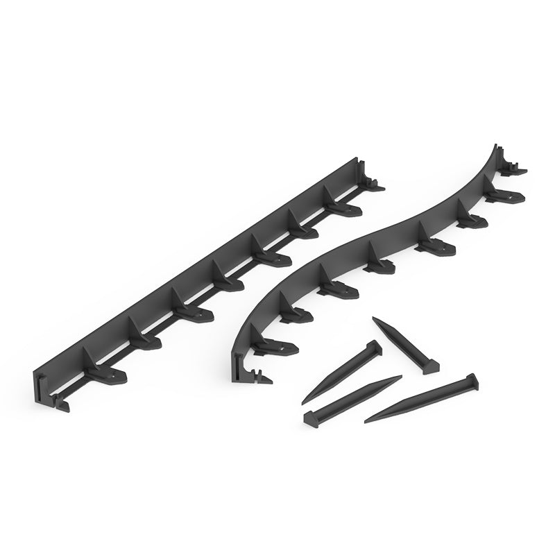 Flexibele kantopsluiting voor tuin, Multi-Edge Flex met grondpennen (5,5 cm / 7 cm)