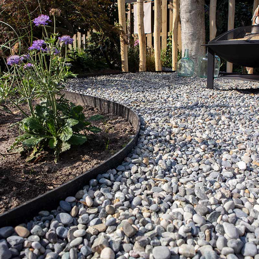 Flexibele kantopsluiting voor tuin, Multi-Edge Flex met grondpennen (5,5 cm / 7 cm)