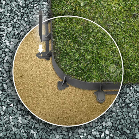 Flexibele kantopsluiting voor tuin, Multi-Edge Flex met grondpennen (5,5 cm / 7 cm)