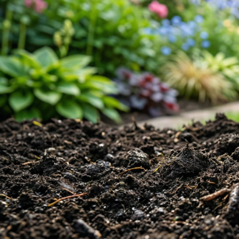 Zwarte grond van JouwTuinWinkel, hoogwaardige tuingrond voor optimale plantengroei en gezonde tuinen